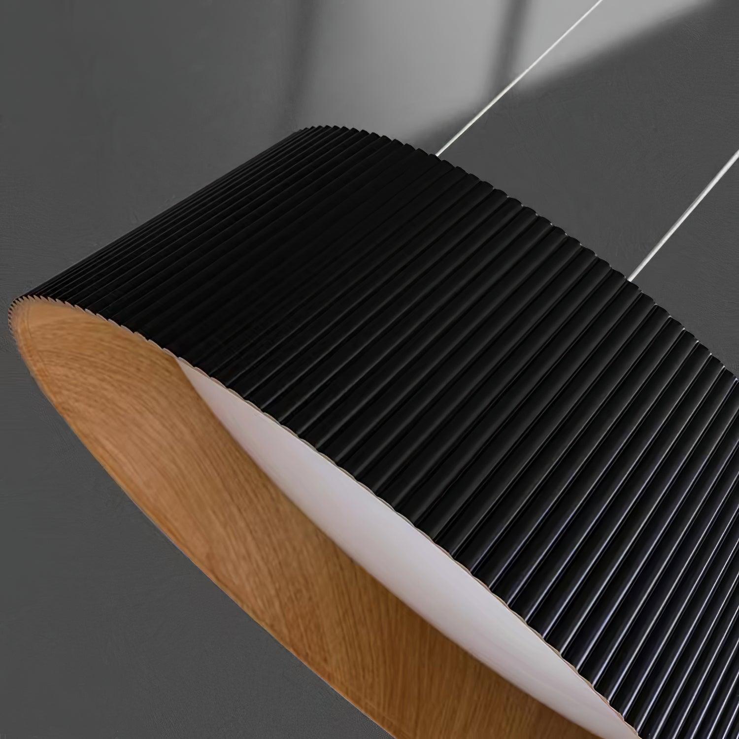 Delta Pendant Lamp Low Profile Wood Interior - Letslighting