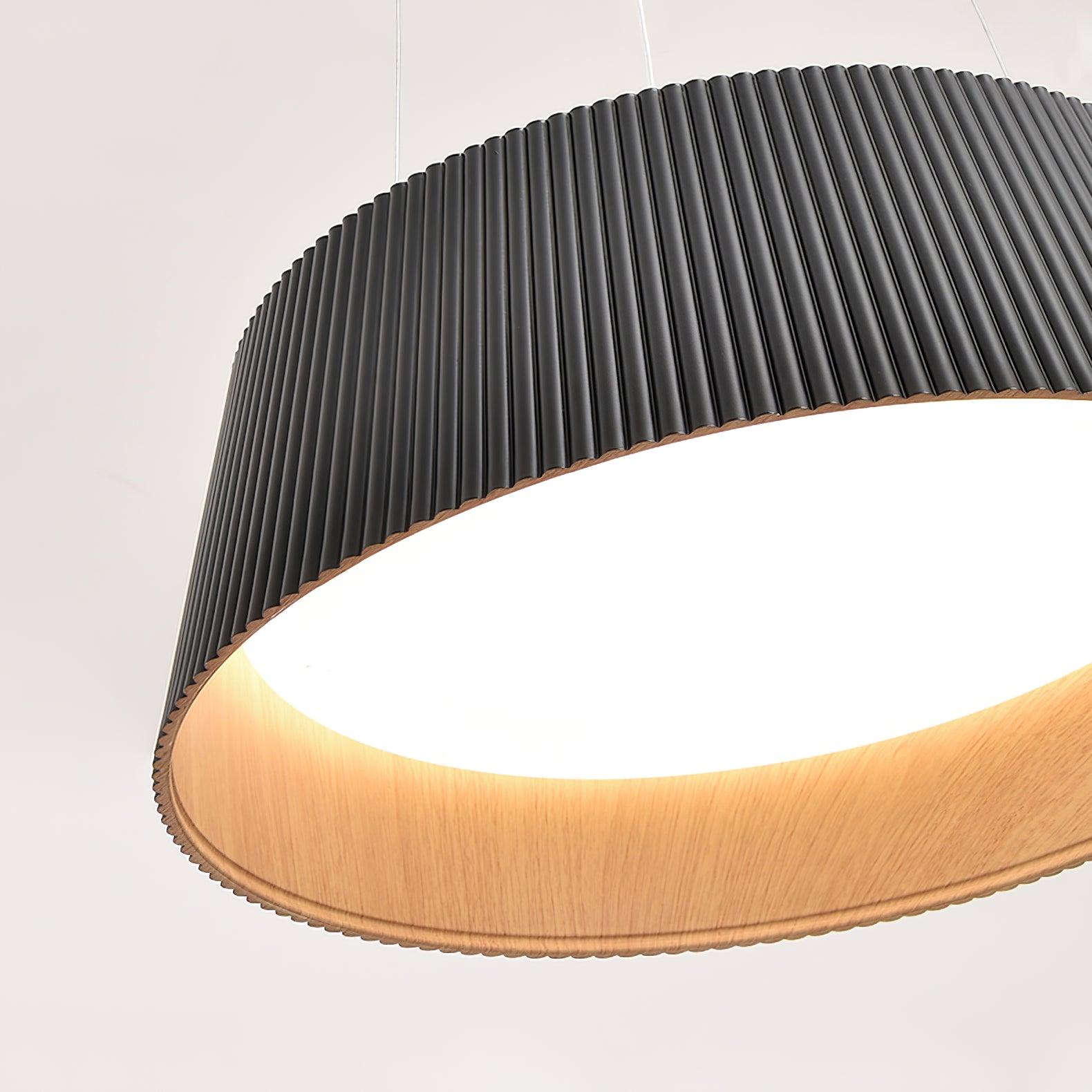 Delta Pendant Lamp Low Profile Wood Interior - Letslighting