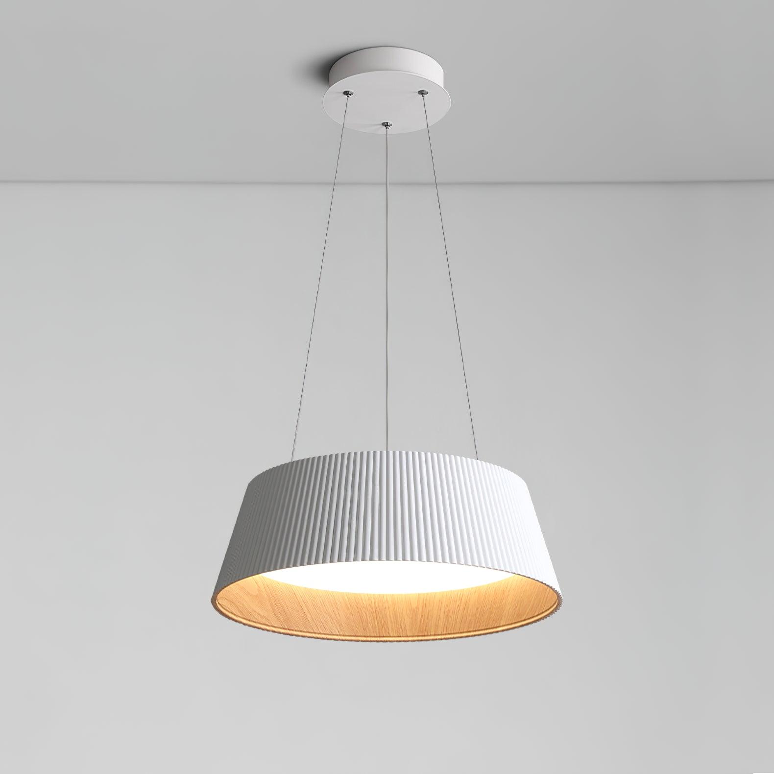 Delta Pendant Lamp Low Profile Wood Interior - Letslighting
