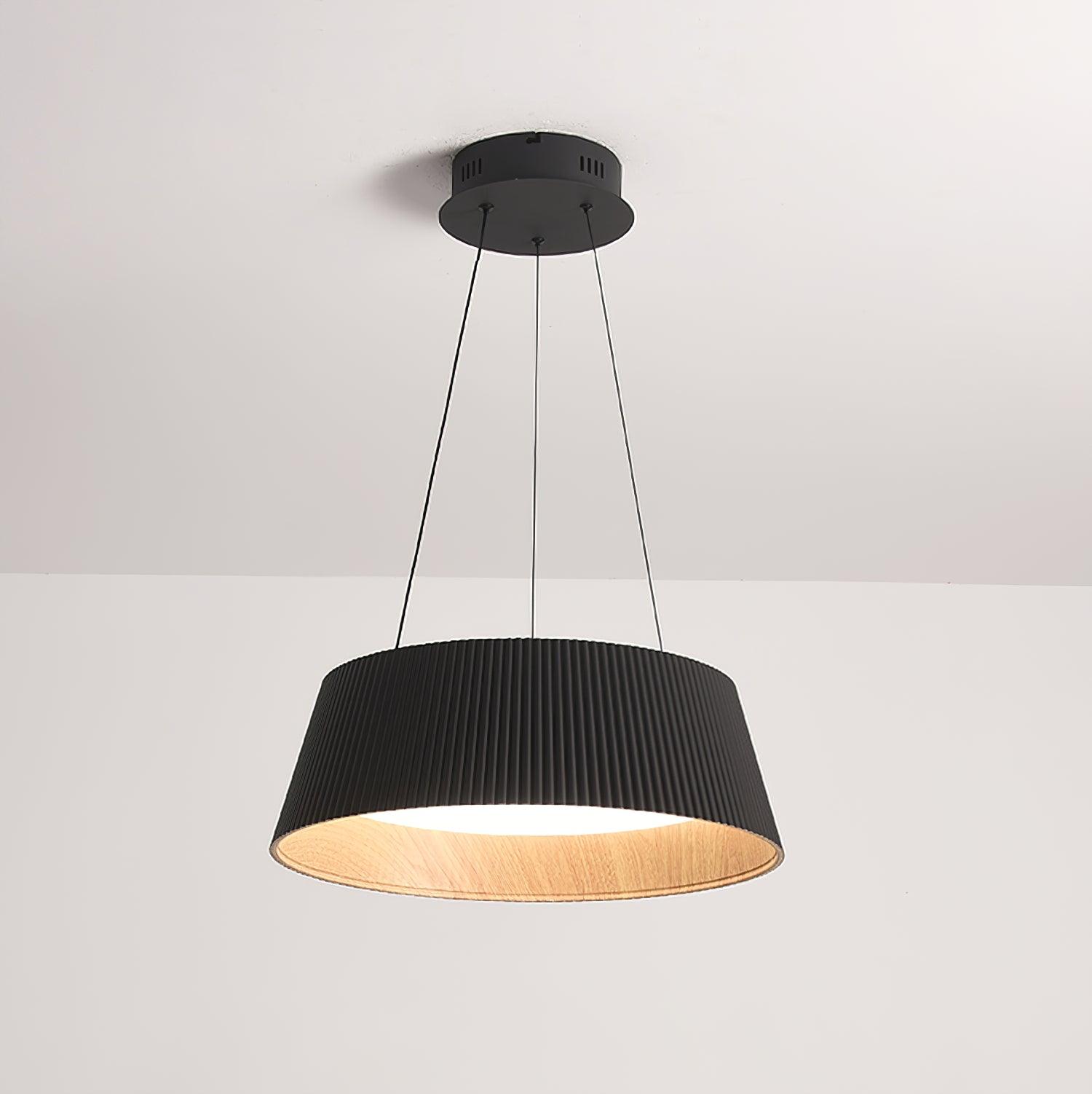 Delta Pendant Lamp Low Profile Wood Interior - Letslighting