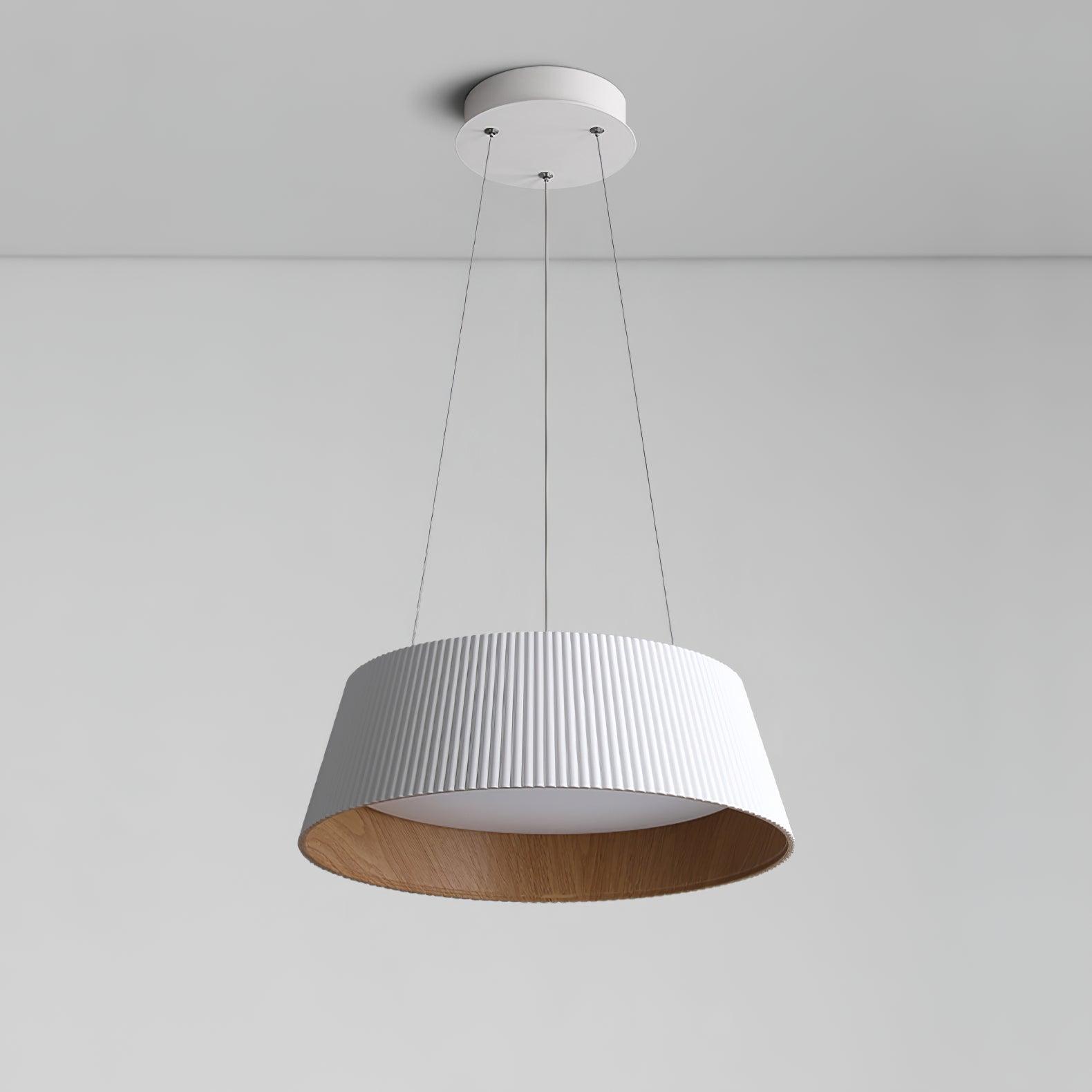 Delta Pendant Lamp Low Profile Wood Interior - Letslighting