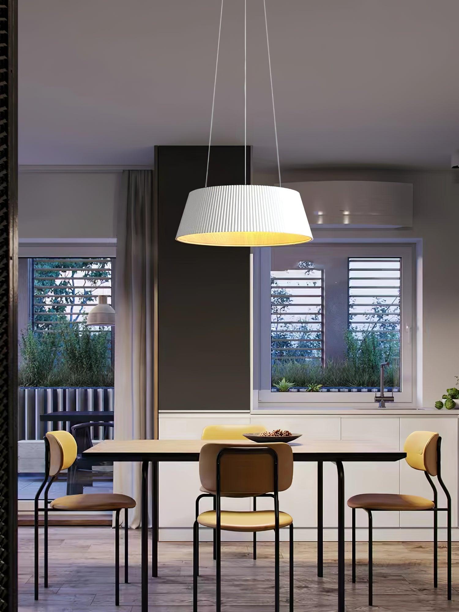 Delta Pendant Lamp Low Profile Wood Interior - Letslighting