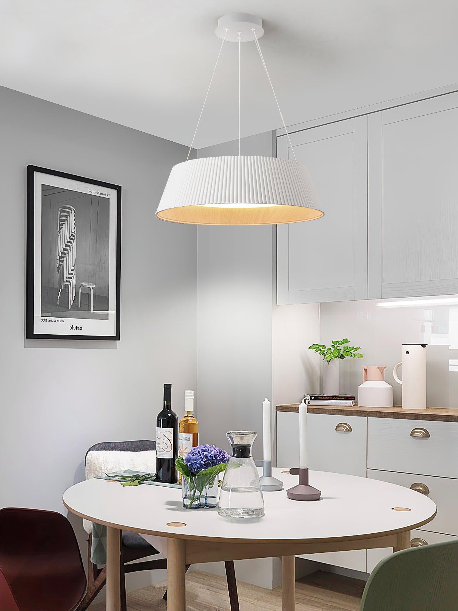 Delta Pendant Lamp Low Profile Wood Interior - Letslighting