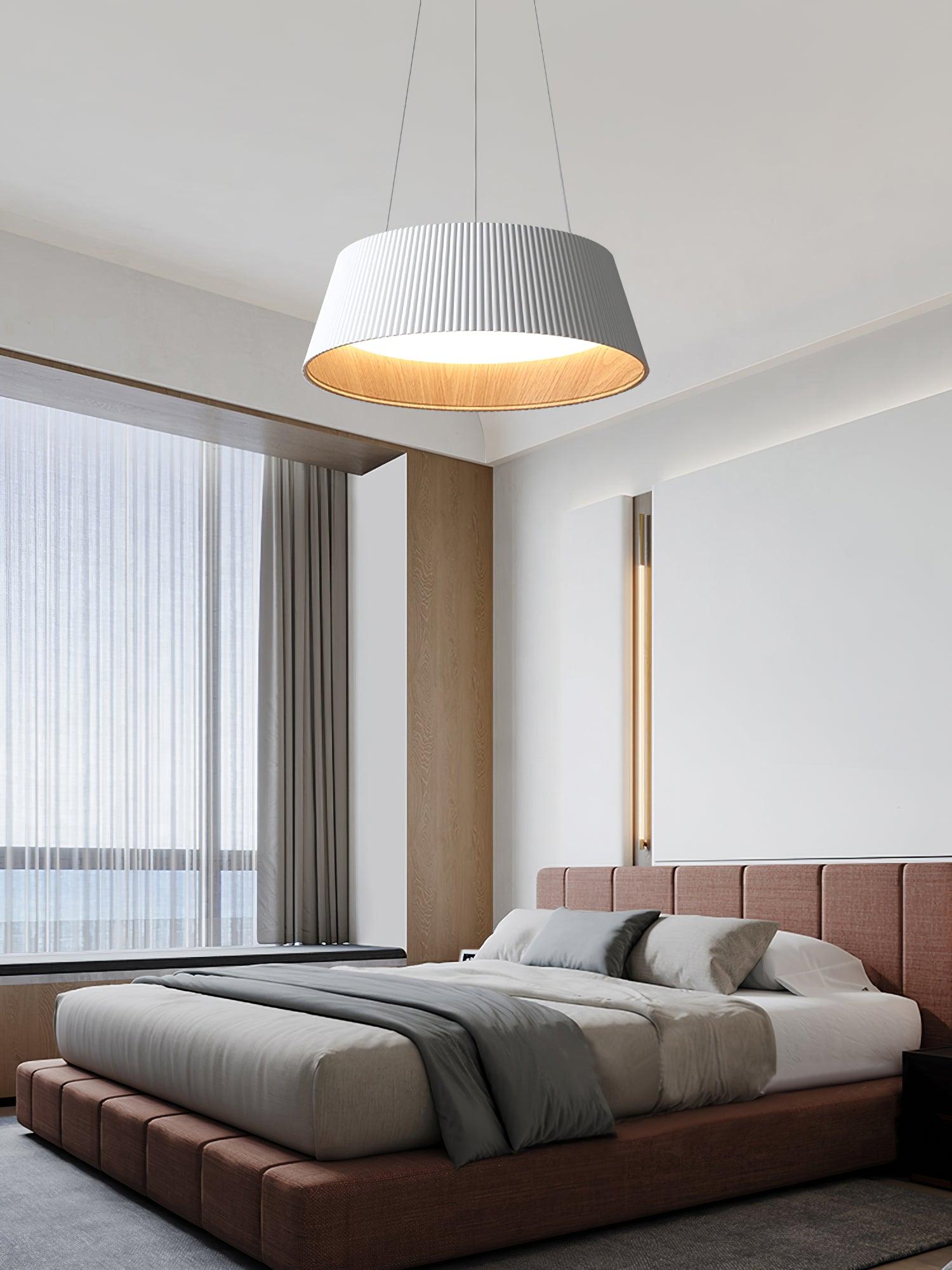 Delta Pendant Lamp Low Profile Wood Interior - Letslighting