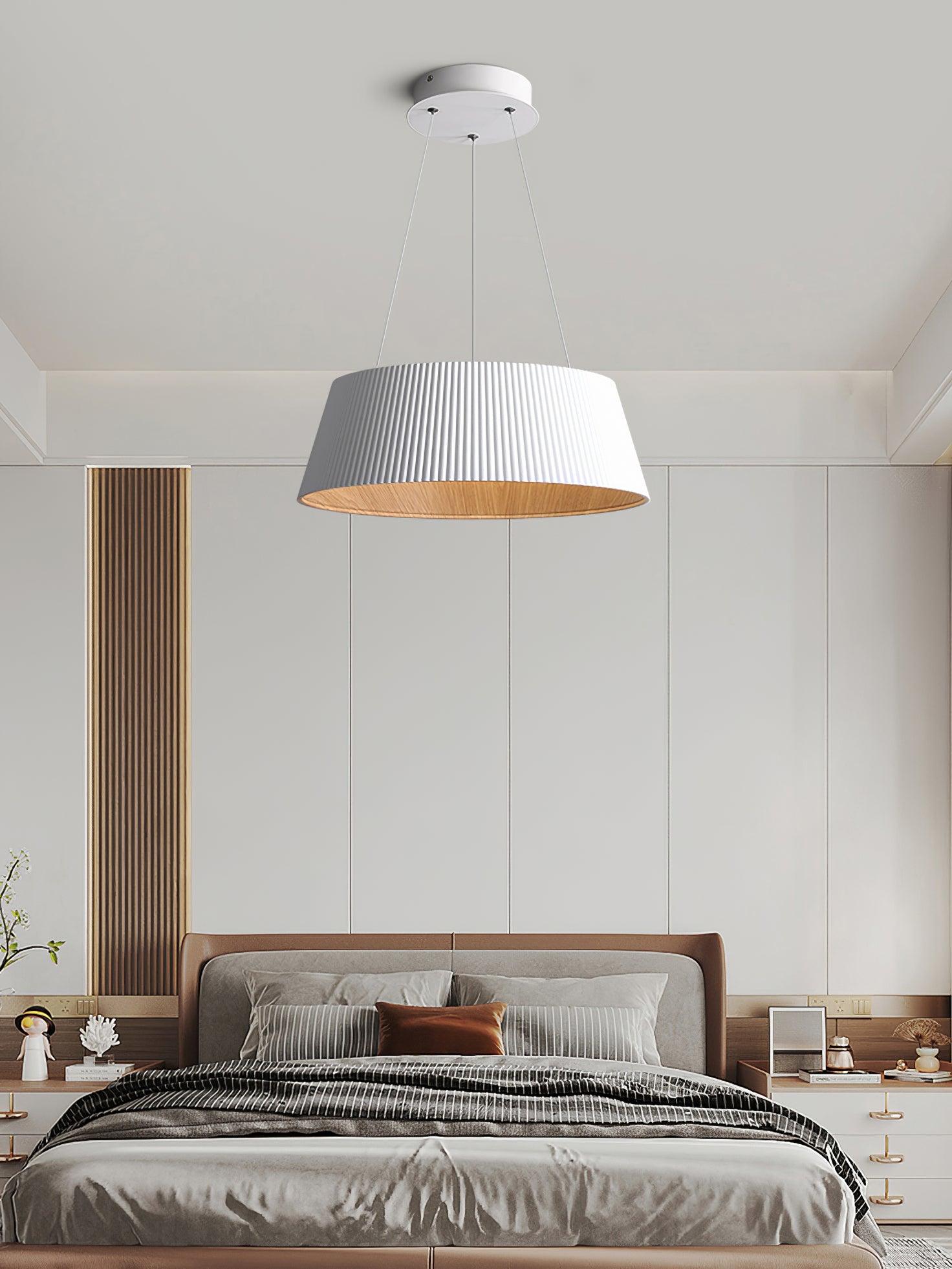 Delta Pendant Lamp Low Profile Wood Interior - Letslighting