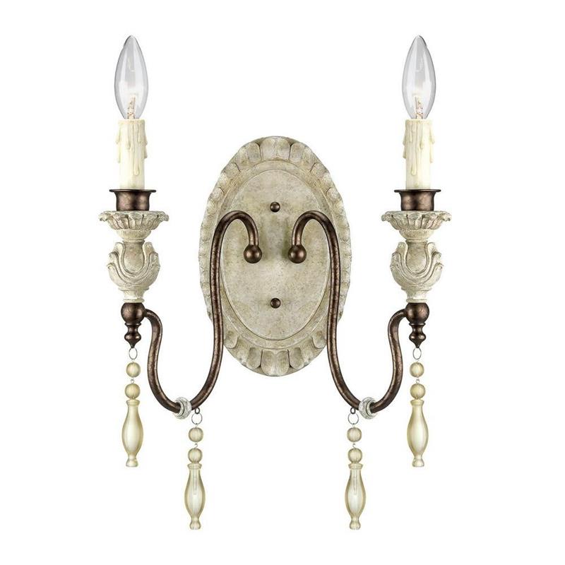 Quell Lampe Murale Industrielle Vintage En Bois Et Métal Antique - Neutralighting