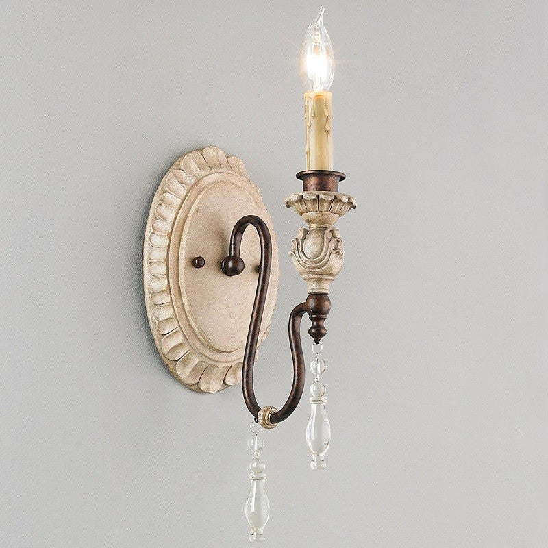 Quell Lampe Murale Industrielle Vintage En Bois Et Métal Antique - Neutralighting
