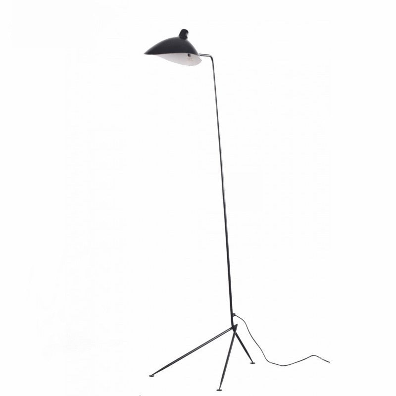 Arisha Lampadaire Cône Industriel, Métal, Noir, Salon - Neutralighting