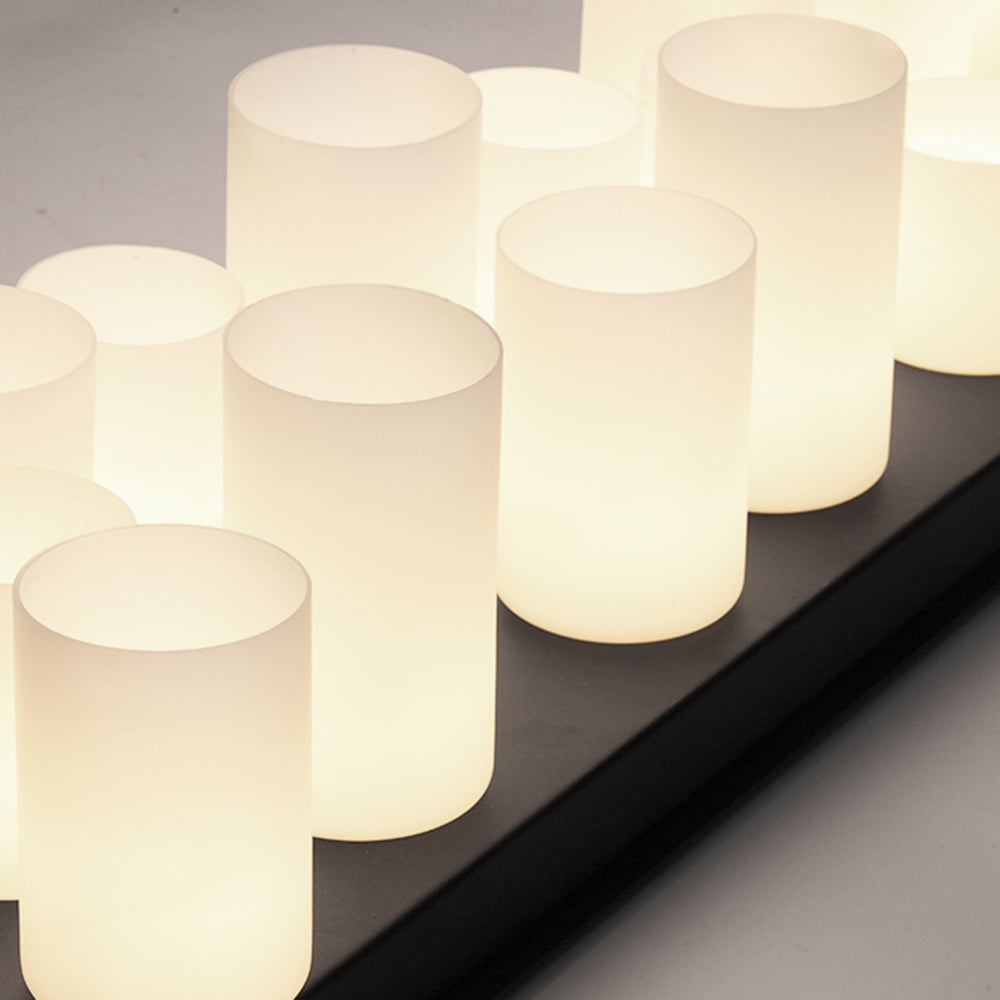 Silva Suspension Cylindre Moderne, Métal/Verre, Blanc/Noir, Restaurant/Bar - Neutralighting