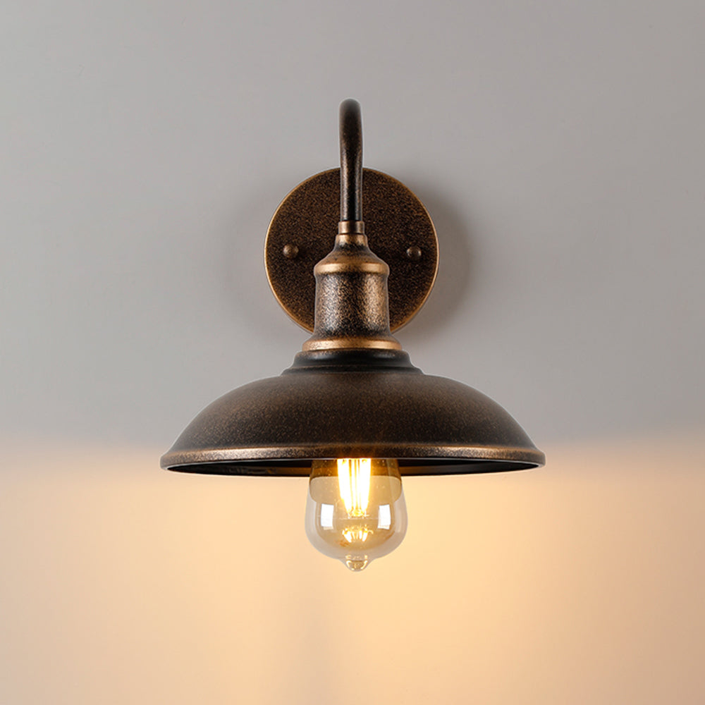 Silva Applique Murale Bol Rustique, Métal, Cuivré - Neutralighting