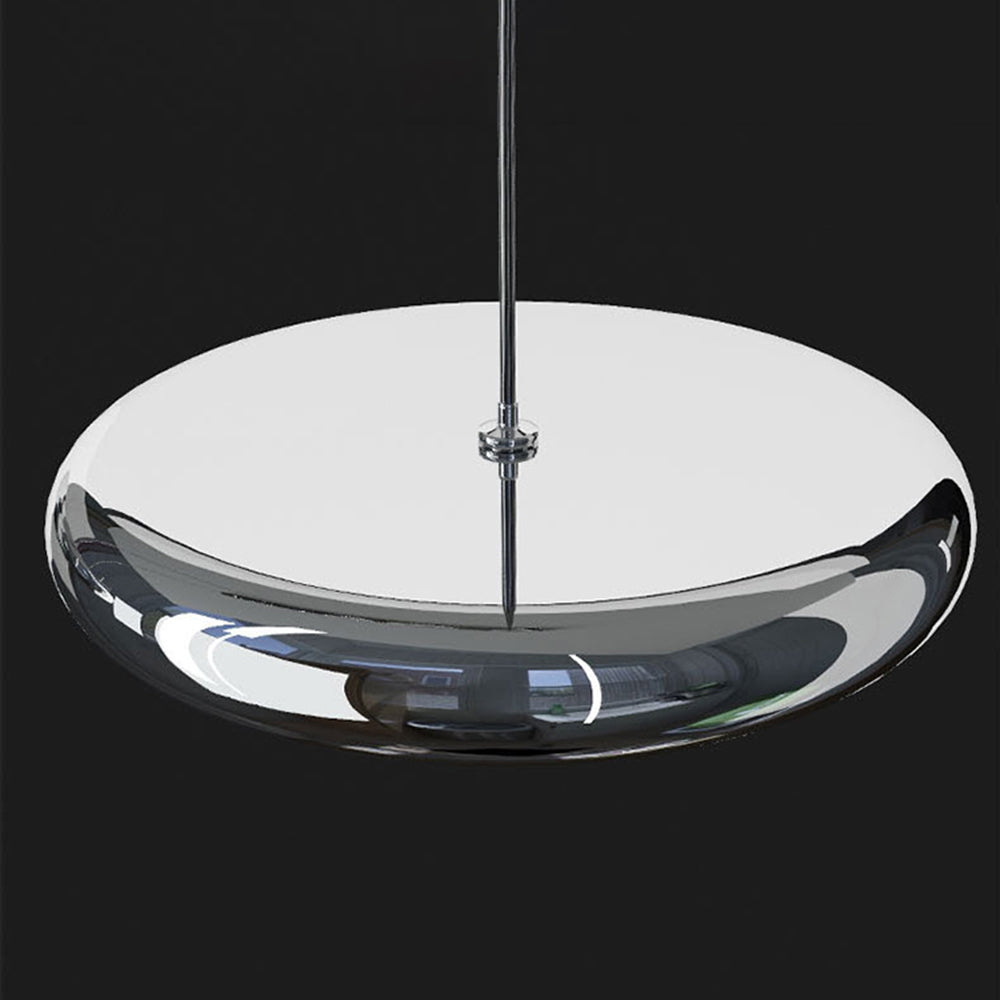 Arisha Suspension Ronde Moderne, Métal/Acrylique, Argent/Or/Rose Rouge, Salon