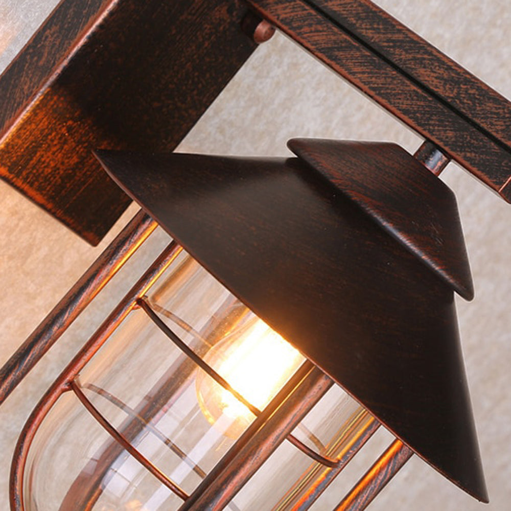 Silva Applique Murale Lanterne Vintage, Métal/Verre, Cuivré, Balcon - Neutralighting