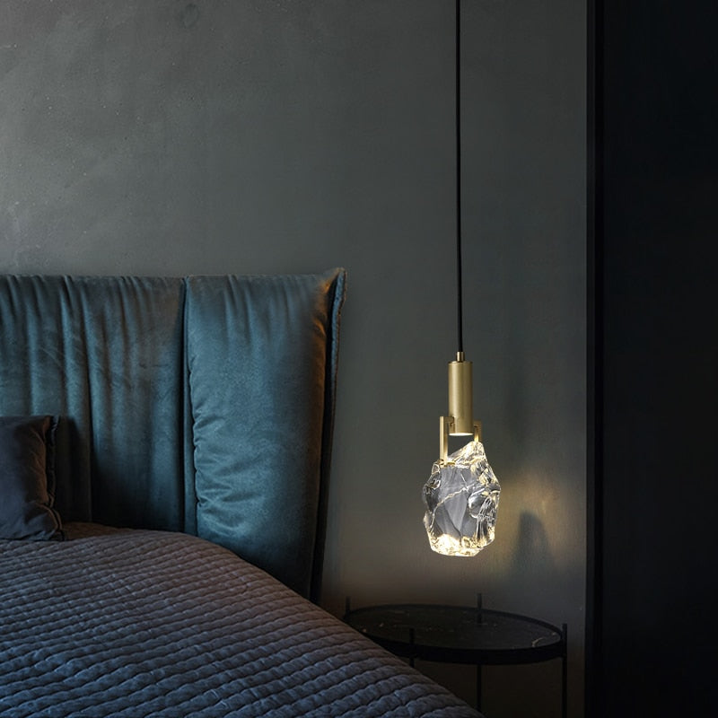 Kristy Suspension Irrégulier Géométrique, Métal/Cristal, Transparent, Chambre - Neutralighting