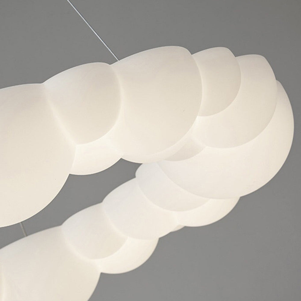 Arisha Plafonnier/Suspension Petale Moderne, Metal/Acrylique, Blanc, Salon