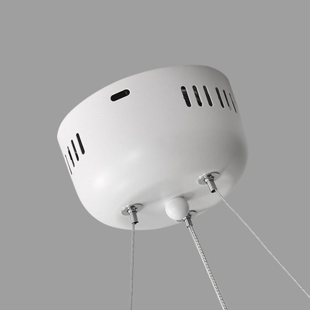 Arisha Plafonnier/Suspension Petale Moderne, Metal/Acrylique, Blanc, Salon
