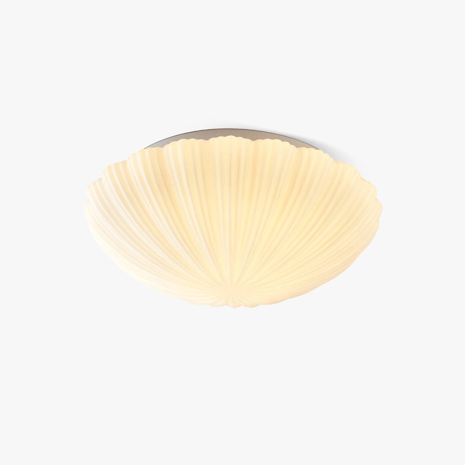 Solara Plafonnier Forme Coquillage Cannelé Doux Élégant - Neutralighting