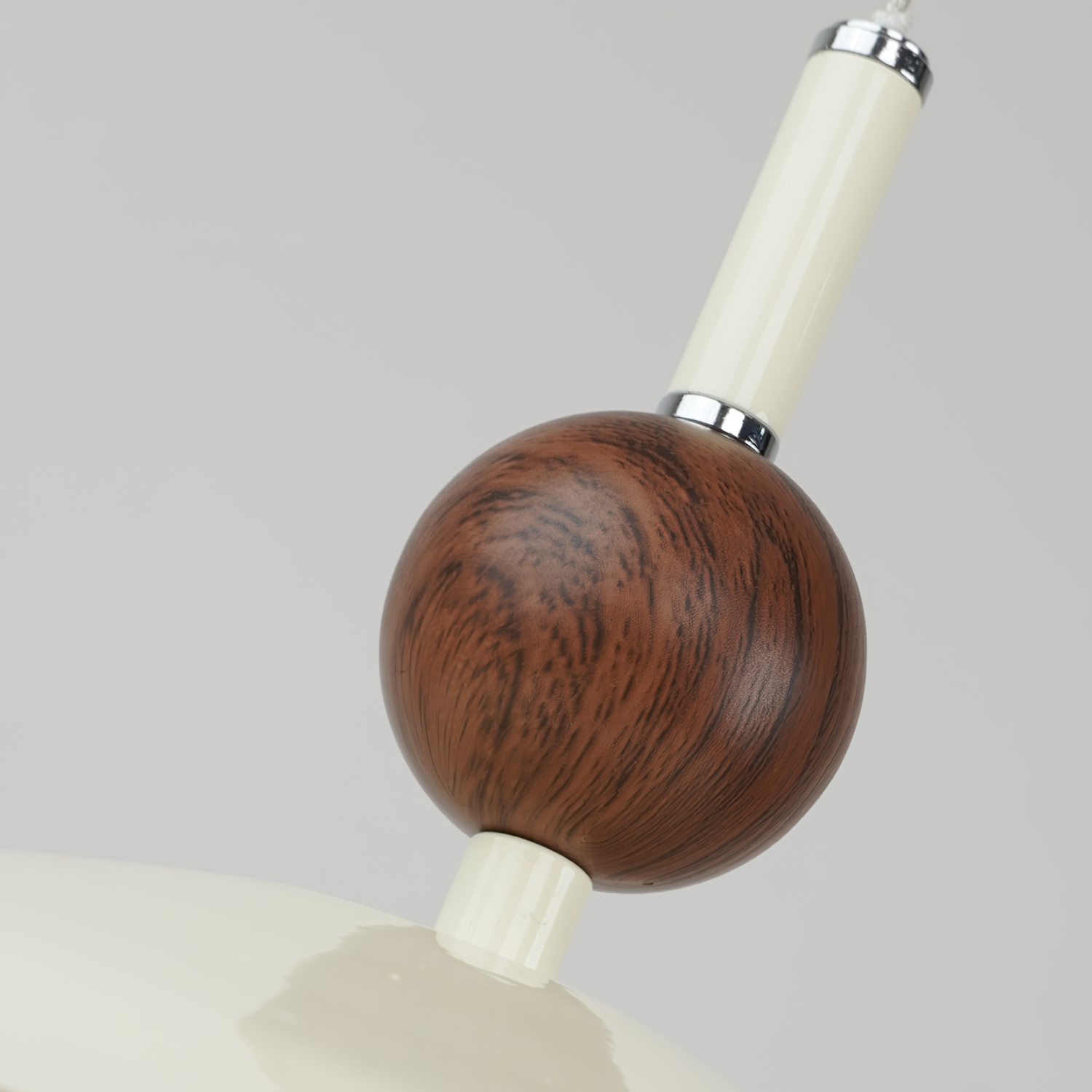 Devon Pendant Lamp Wide-Brim Wood-Trim Minimalist - Letslighting