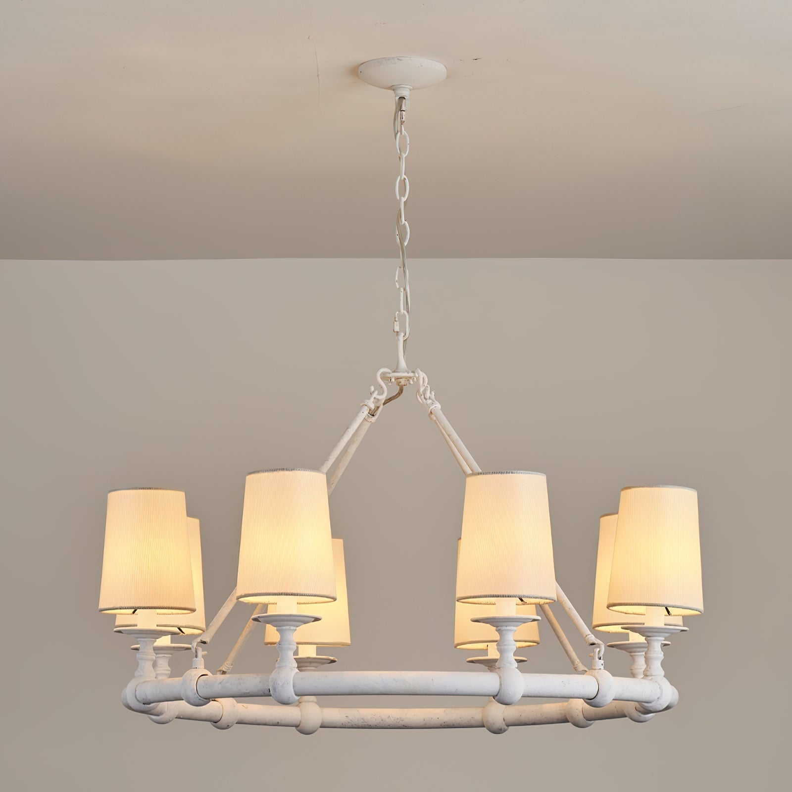 Unite Lustre Rond Industriel Vintage En Métal Doré - Neutralighting