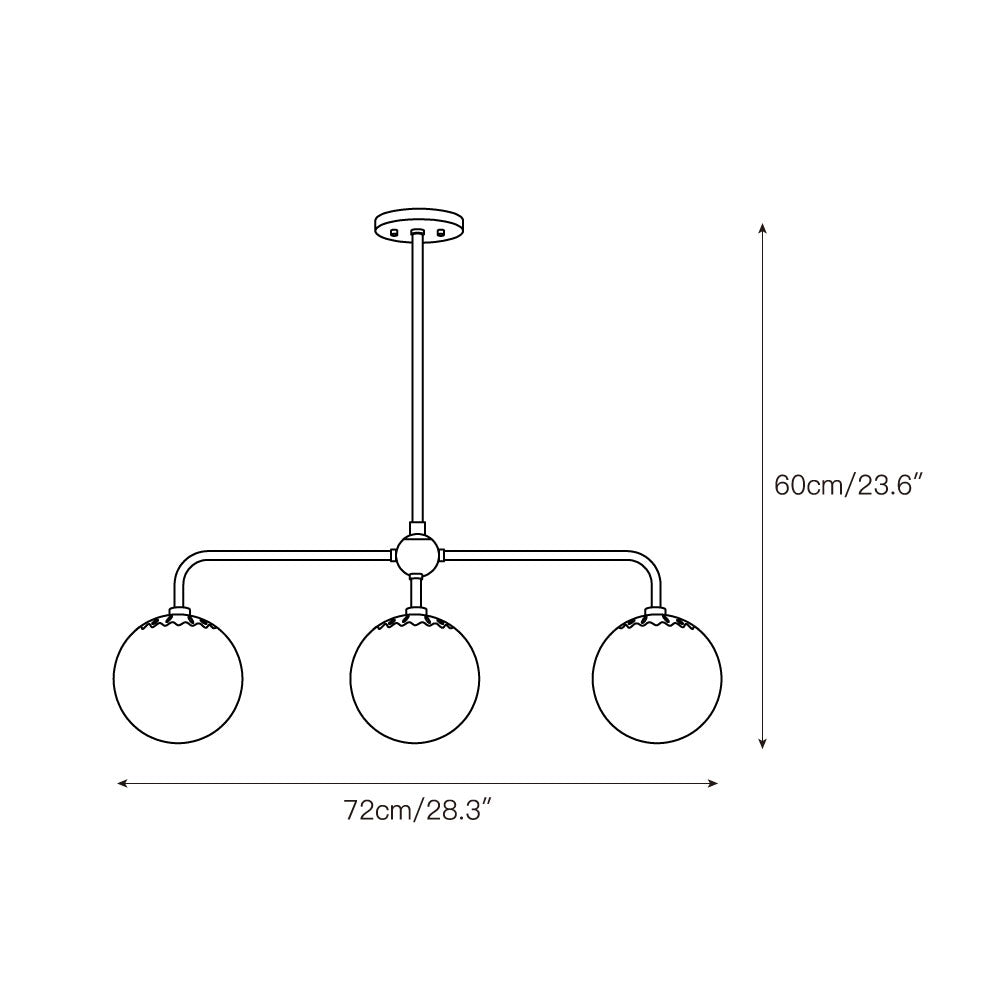 Yare Suspension Globe Chrome Verre Minimaliste Moderne - Neutralighting