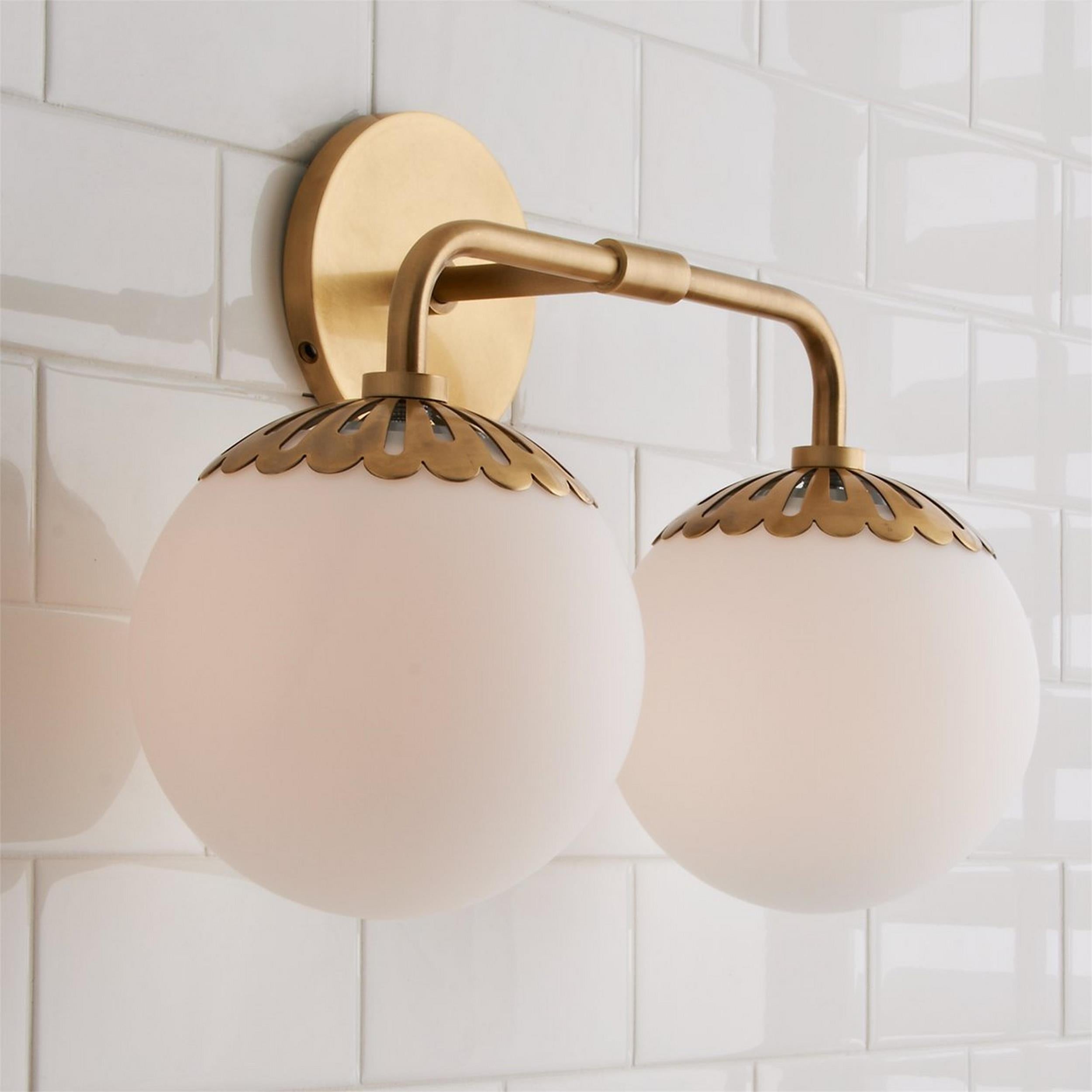 Aegis Modern Minimalist Globe Brass Glass Sconce Wall Lamp - Lamp Copper