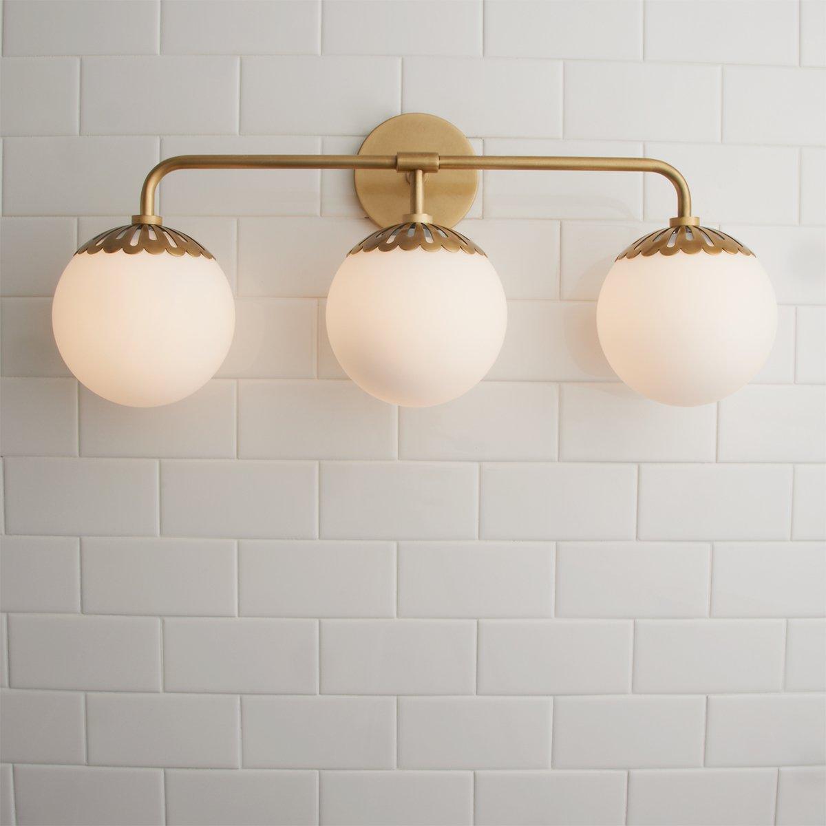 Aegis Modern Minimalist Globe Brass Glass Sconce Wall Lamp - Lamp Copper