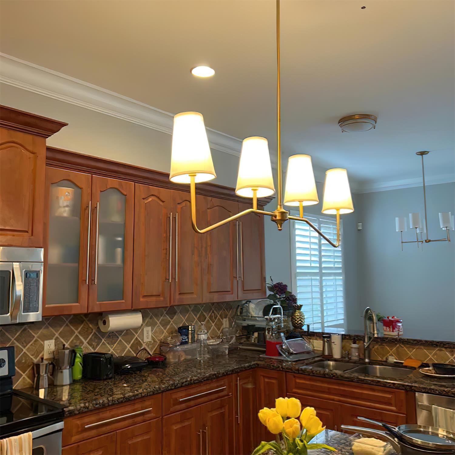 Diana Chandelier Tapered Shades Linear - Letslighting