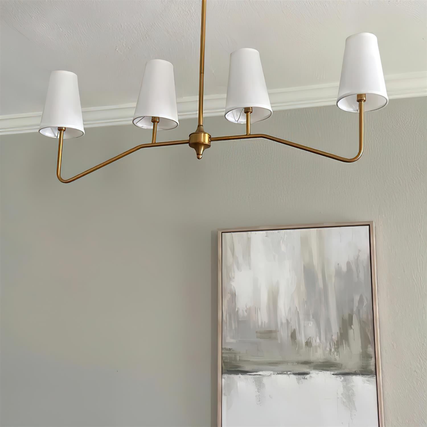 Diana Chandelier Tapered Shades Linear - Letslighting