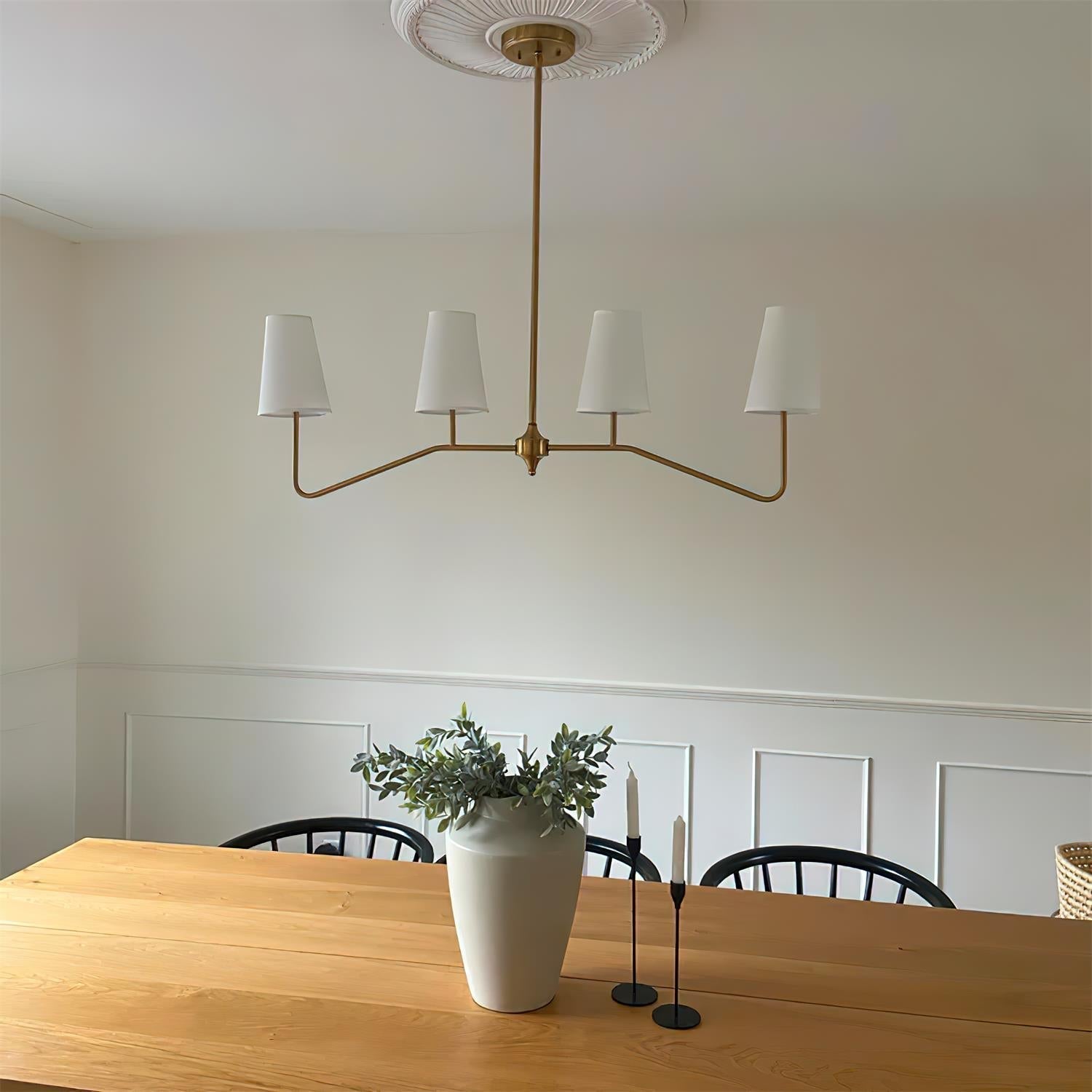 Diana Chandelier Tapered Shades Linear - Letslighting