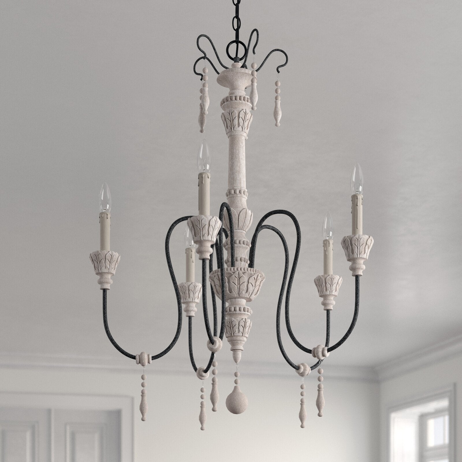 Epoch Lustre Bois Métal Luxe Postmoderne - Neutralighting