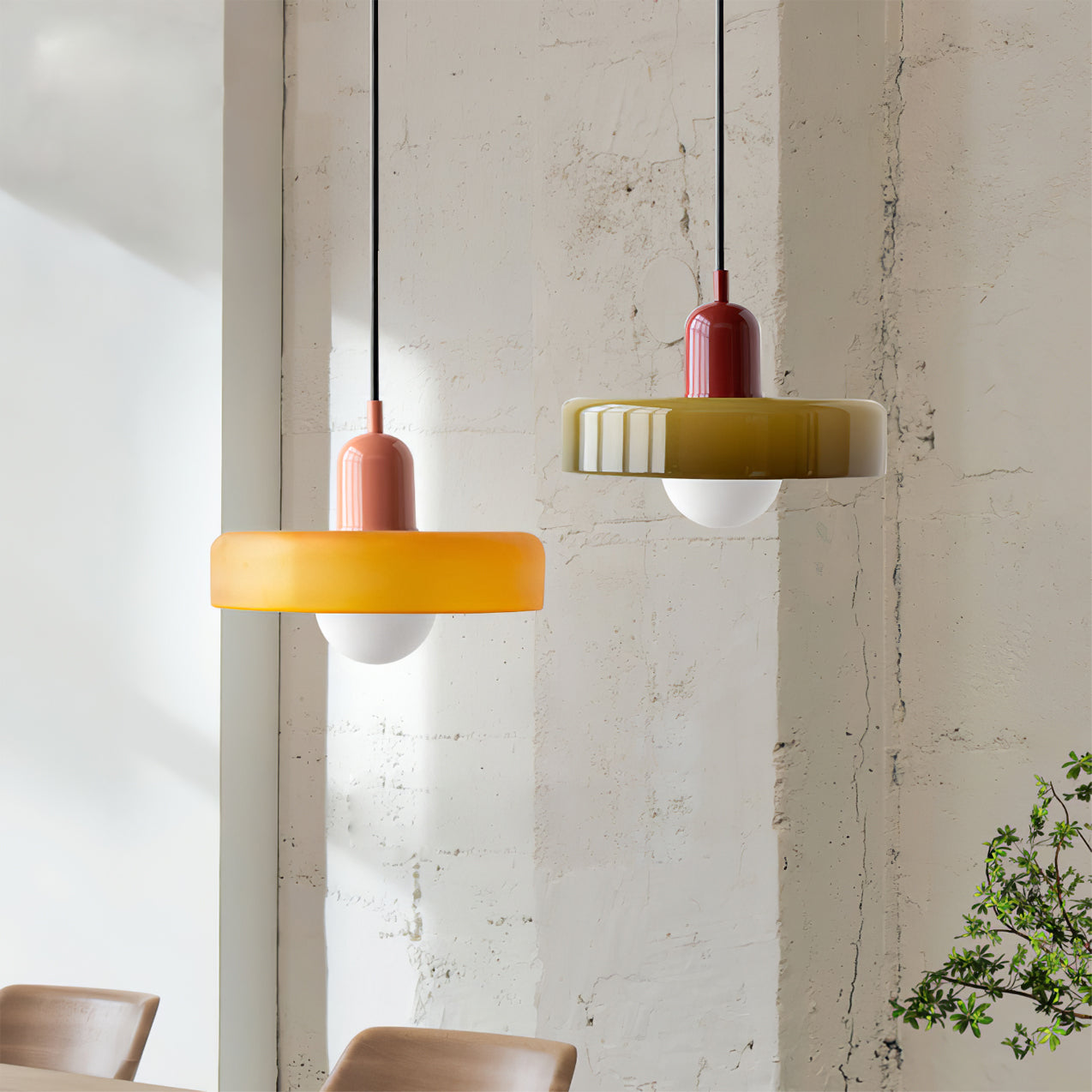 Ideal Suspension Lampe Orb Disc en Verre Minimaliste Moderne - Neutralighting
