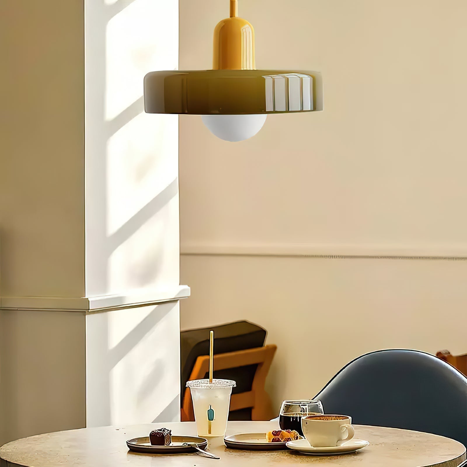Ideal Suspension Lampe Orb Disc en Verre Minimaliste Moderne - Neutralighting
