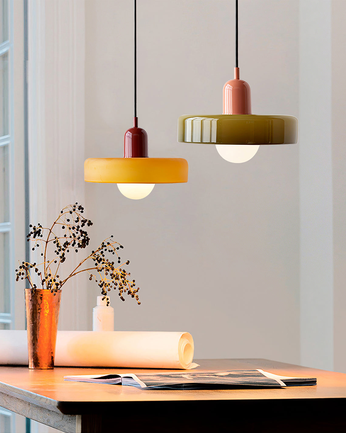 Ideal Suspension Lampe Orb Disc en Verre Minimaliste Moderne - Neutralighting