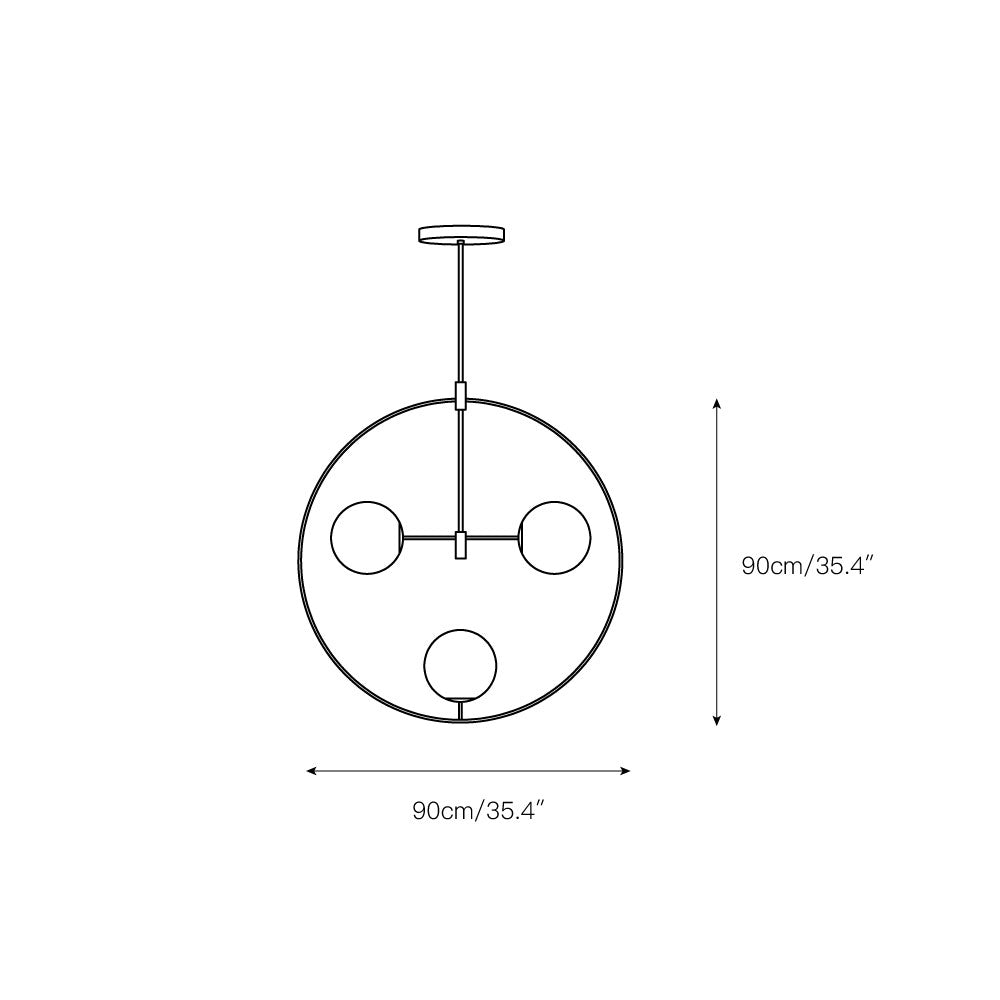 Nexus Lustre Ronde Laiton Verre Minimaliste Moderne - Neutralighting