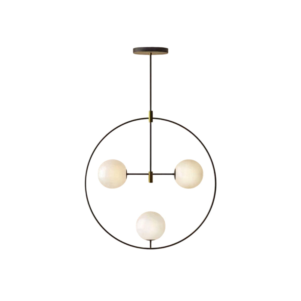 Nexus Lustre Ronde Laiton Verre Minimaliste Moderne - Neutralighting