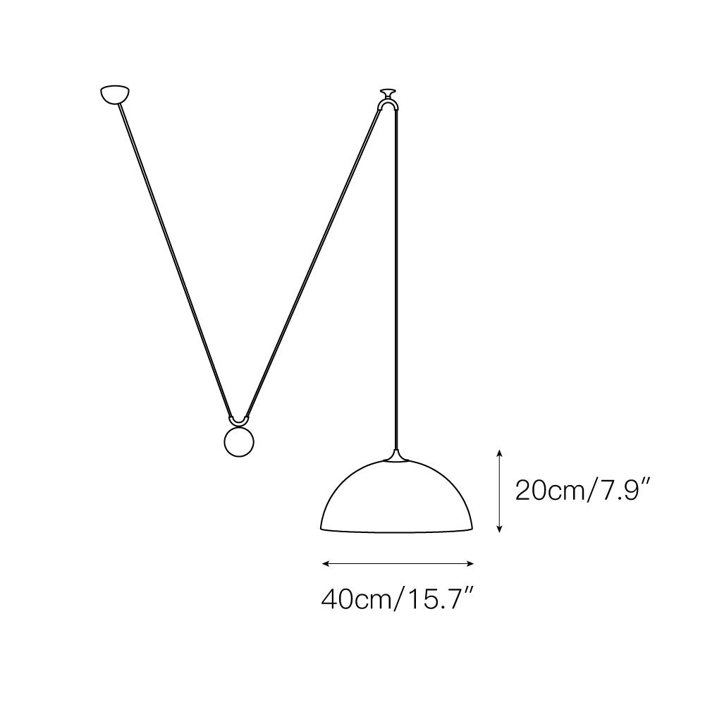 Omen Suspension Dôme Équilibre Laiton Métal Minimaliste Moderne - Neutralighting