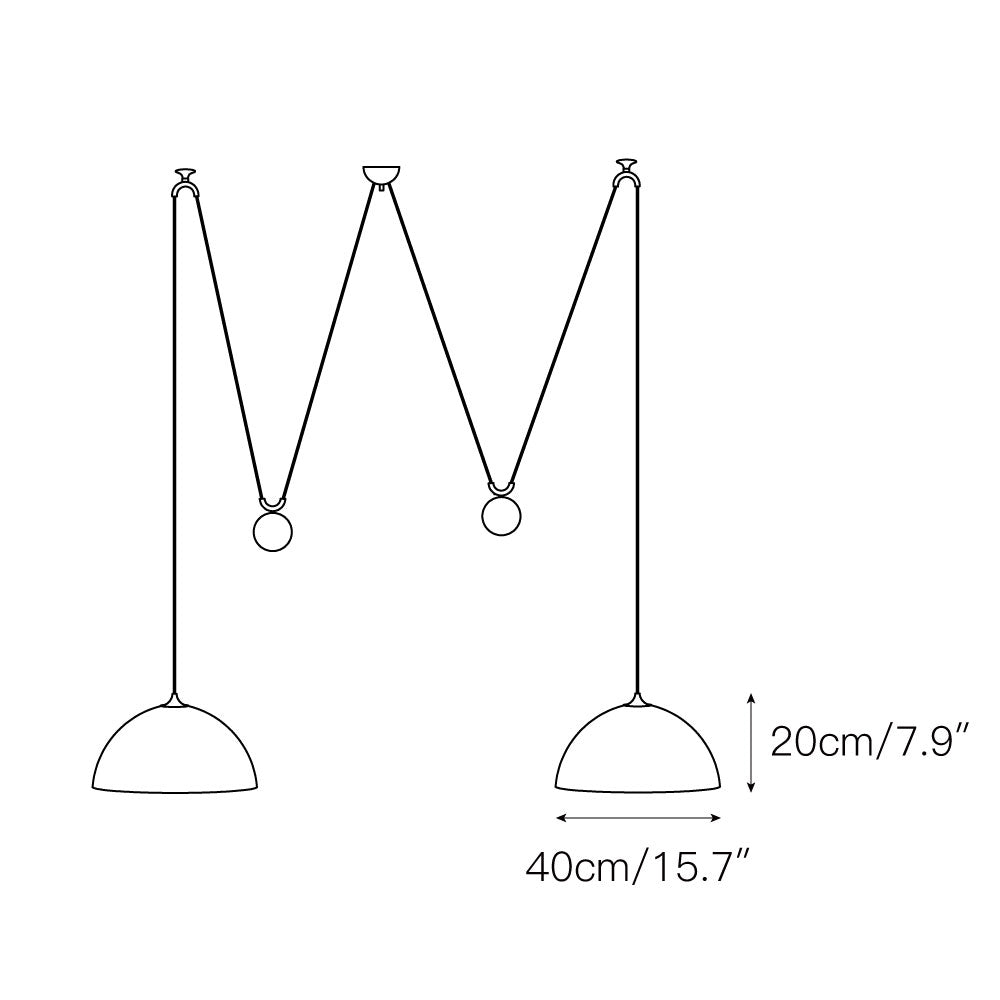 Omen Suspension Dôme Équilibre Laiton Métal Minimaliste Moderne - Neutralighting