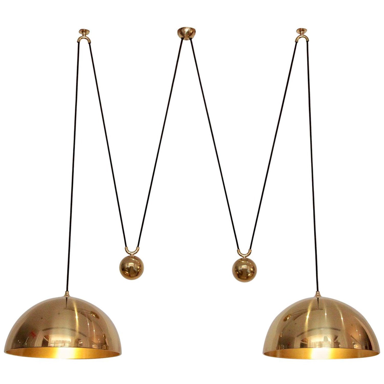 Omen Suspension Dôme Équilibre Laiton Métal Minimaliste Moderne - Neutralighting