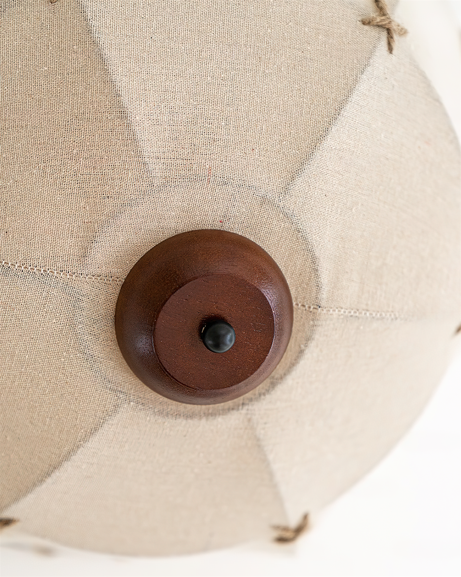 Ceiling Light Handcrafted Shade Wood and Fabric Rustic Fixture - Letslighting