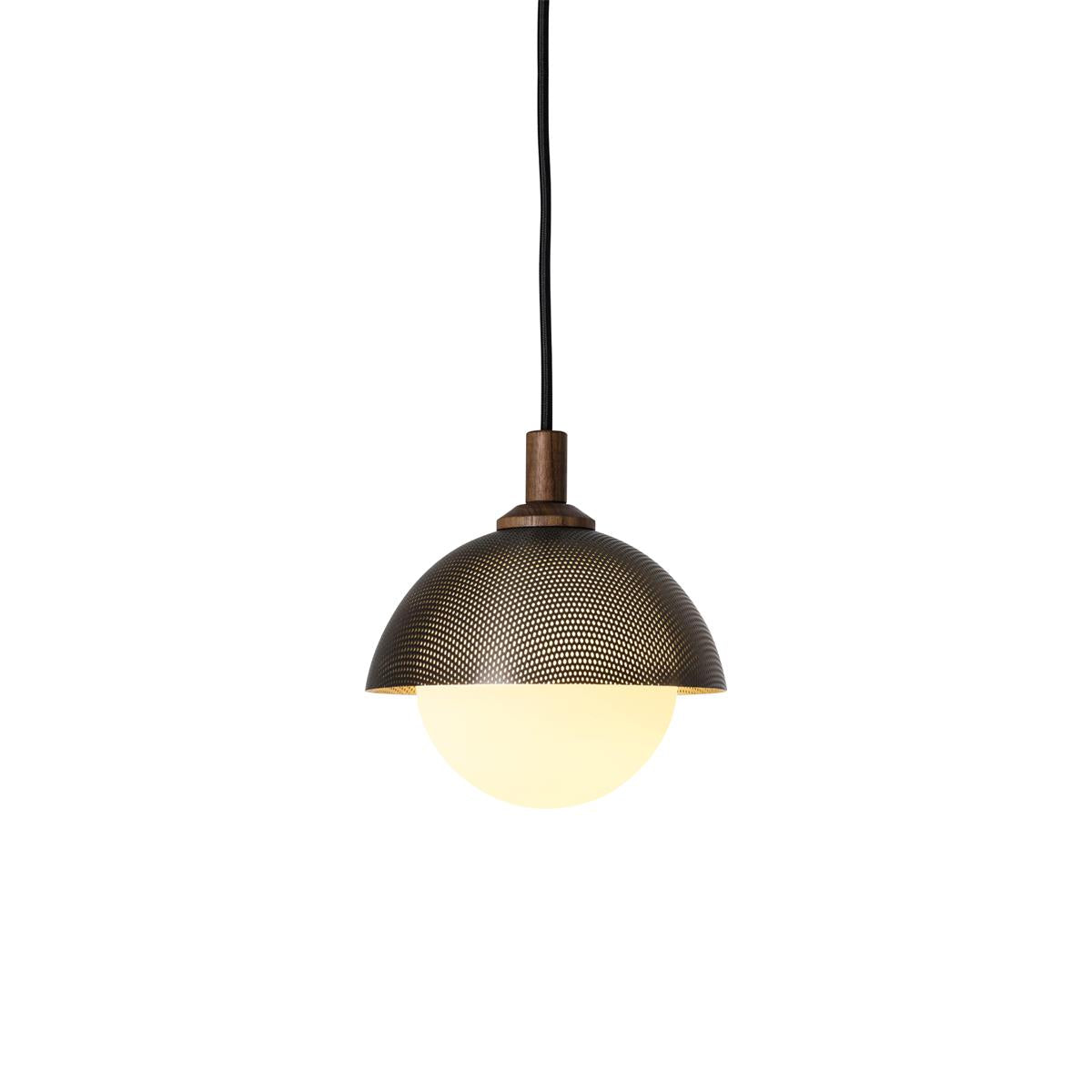Pith Suspension Métal Bois Perforé Dôme Minimaliste Moderne - Neutralighting