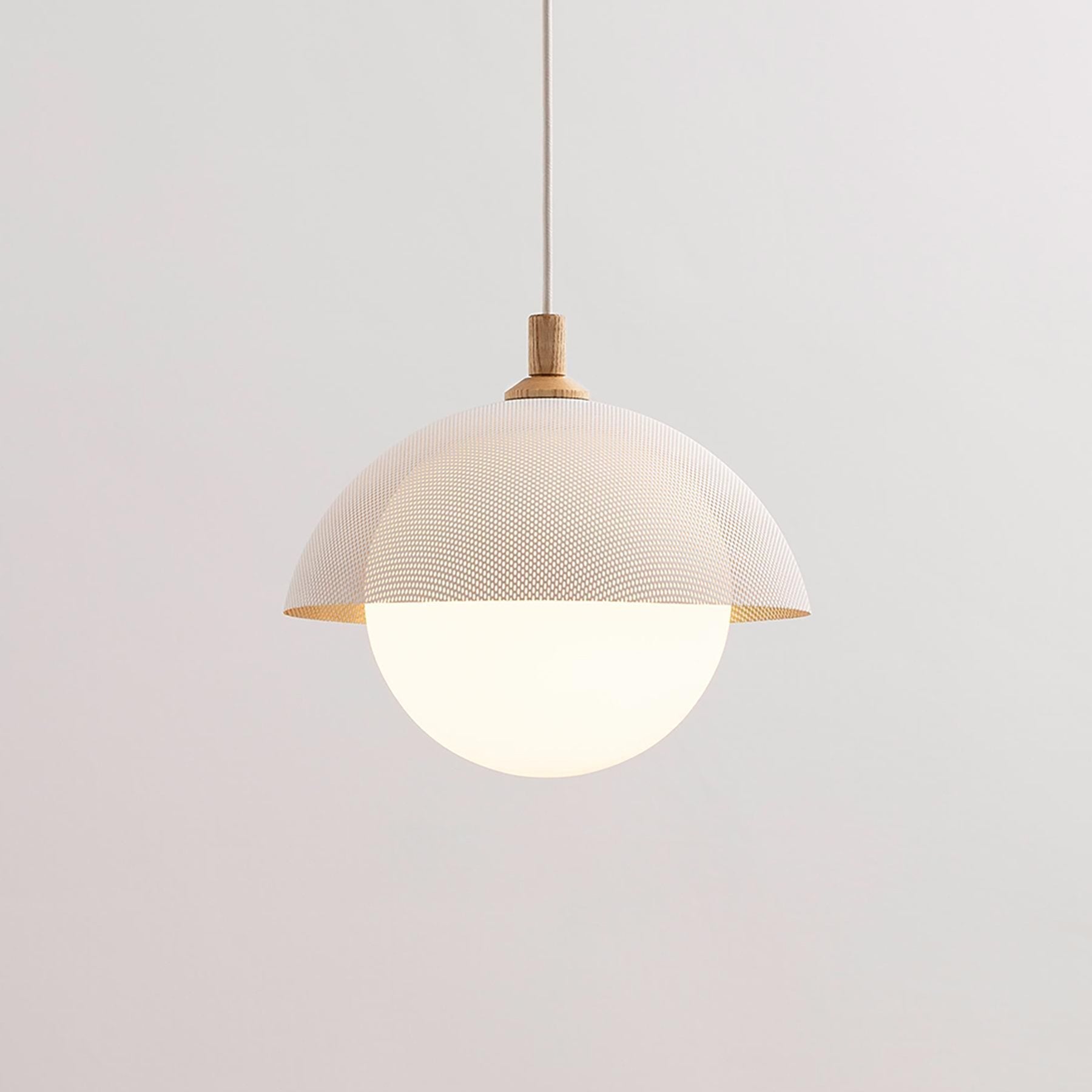 Pith Suspension Métal Bois Perforé Dôme Minimaliste Moderne - Neutralighting