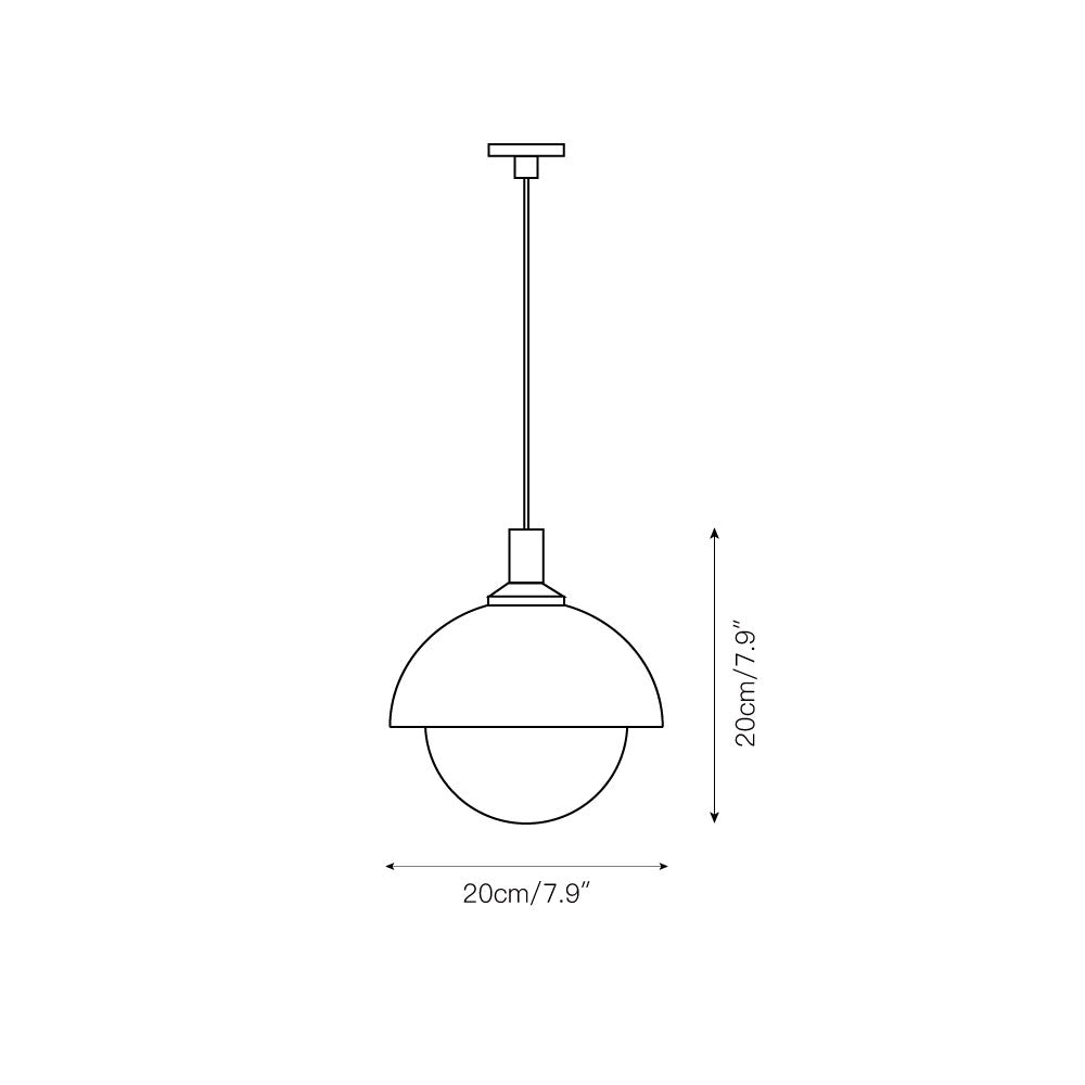Pith Suspension Métal Bois Perforé Dôme Minimaliste Moderne - Neutralighting