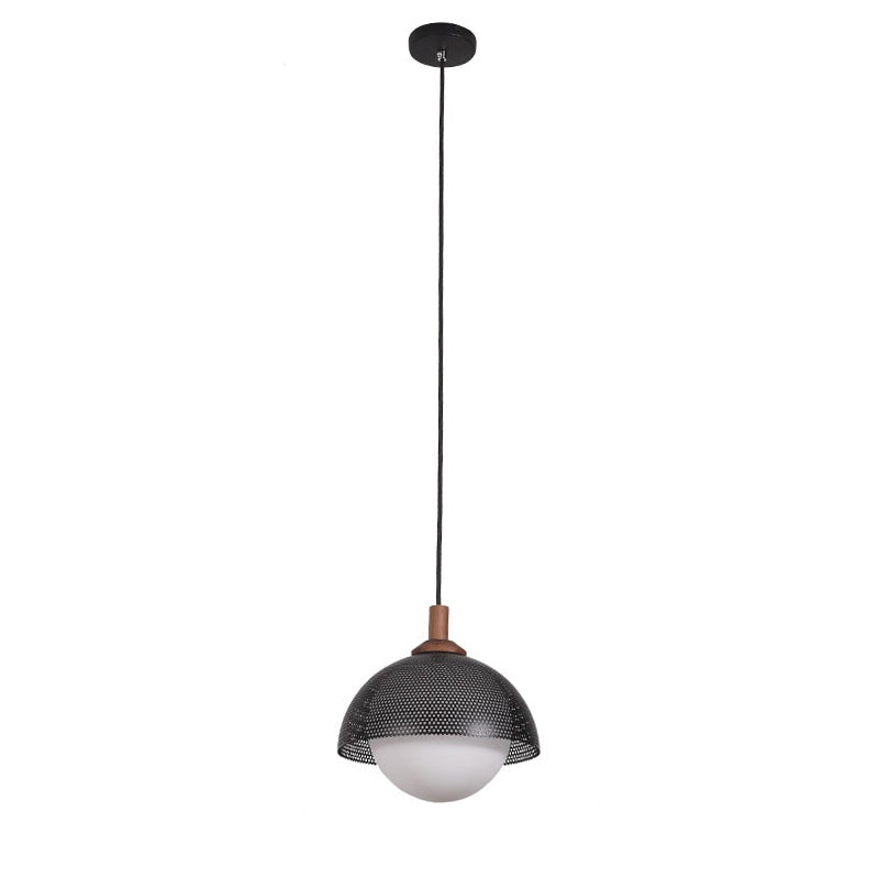 Pith Suspension Métal Bois Perforé Dôme Minimaliste Moderne - Neutralighting