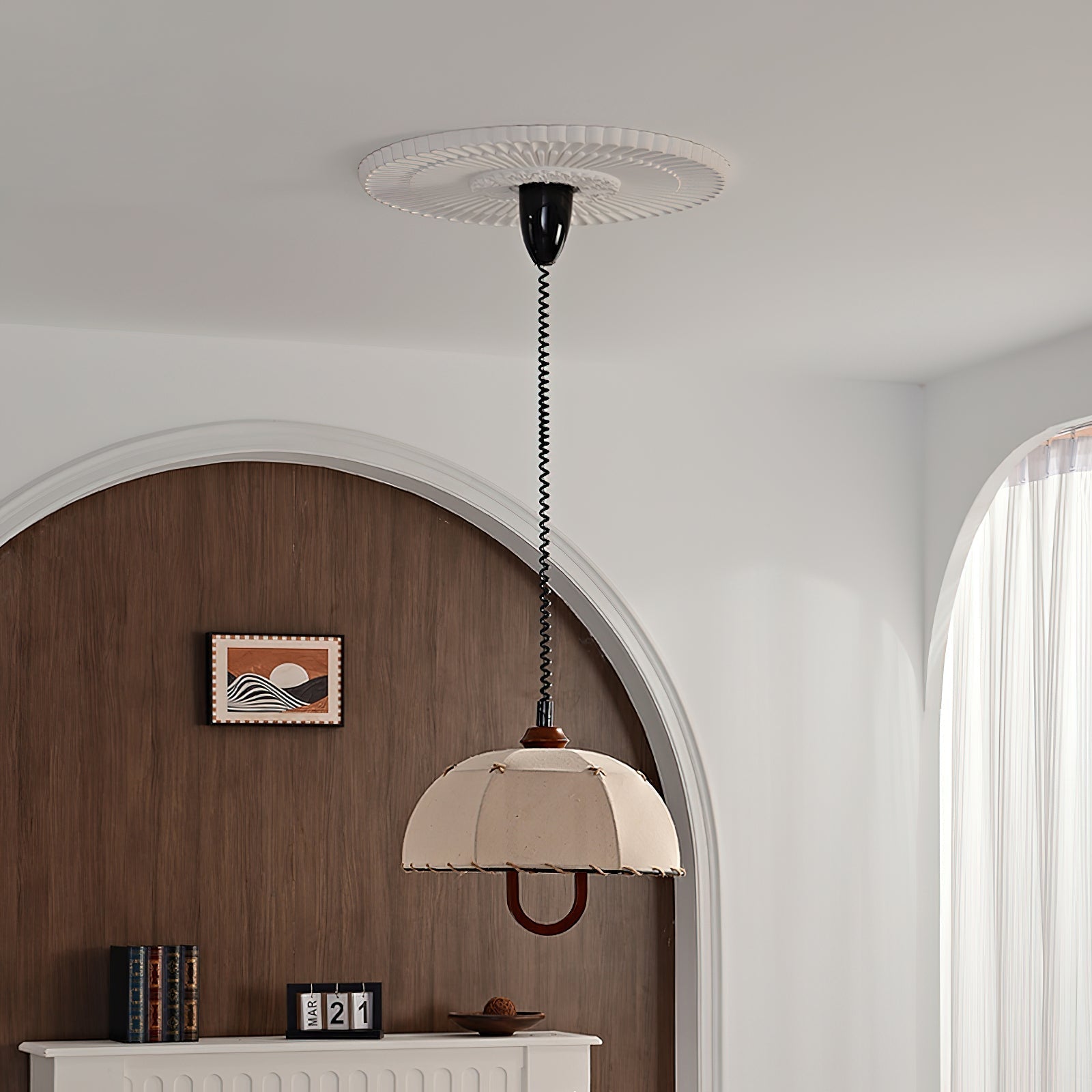 Domea Suspension Abat-jour Parapluie en Tissu - Neutralighting