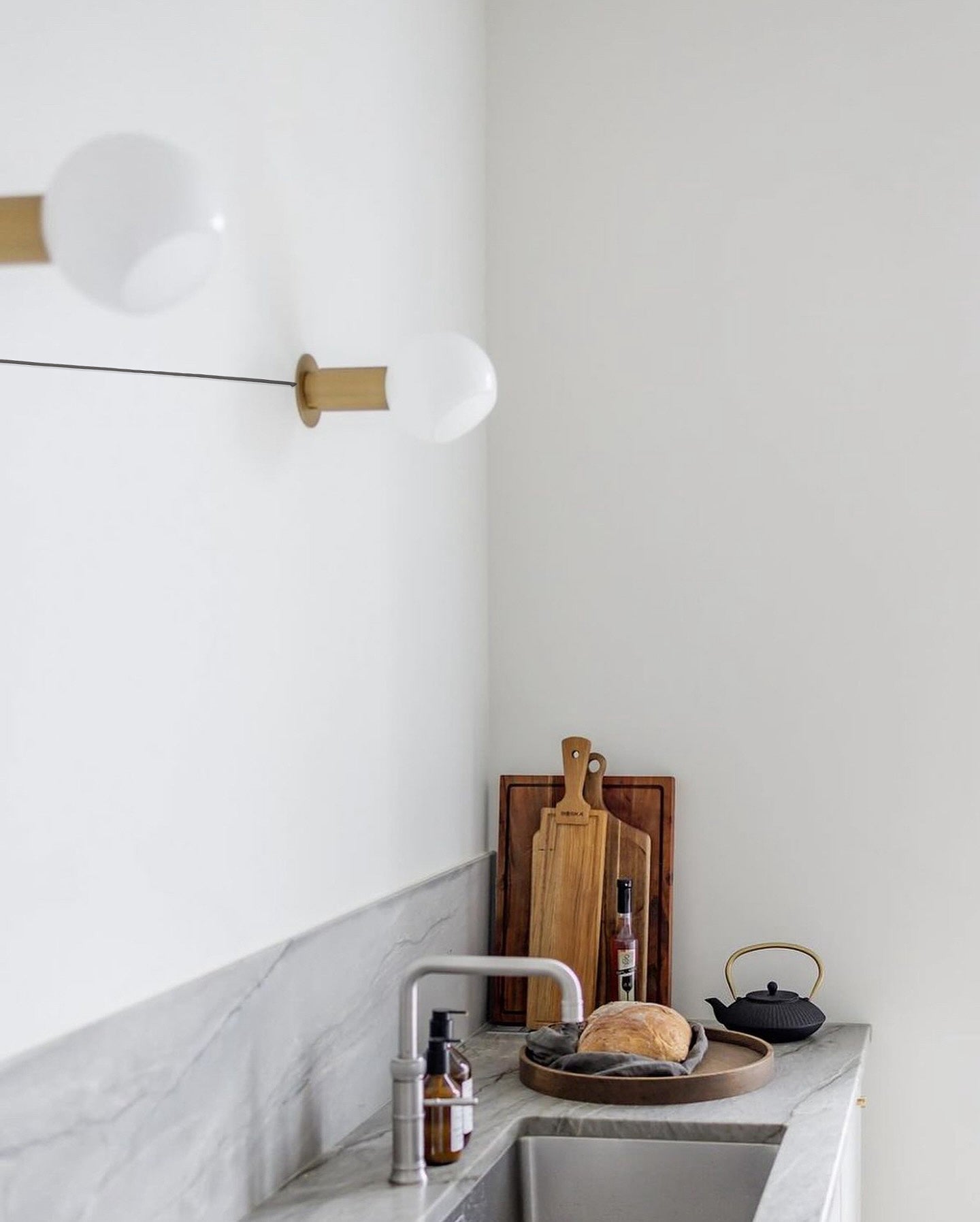 Sole Applique Murale Laiton Verre Sphère Moderne Salon - Neutralighting