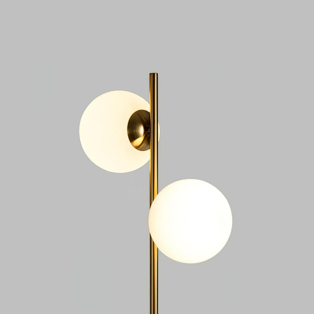 Valentina Lampadaire Bulle Moderne, Métal/Céramique, Doré, Salon