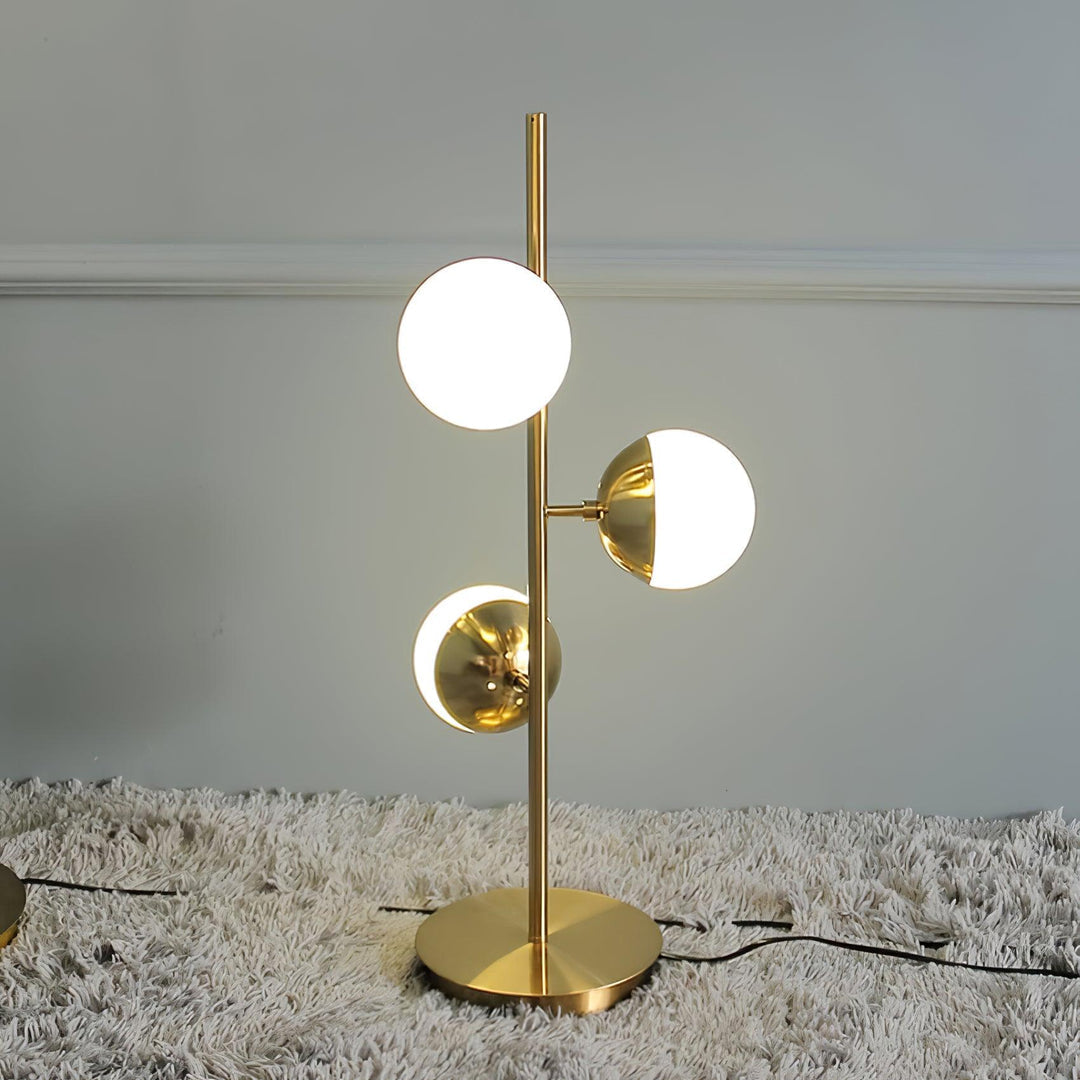 Valentina Lampadaire Bulle Moderne, Métal/Céramique, Doré, Salon