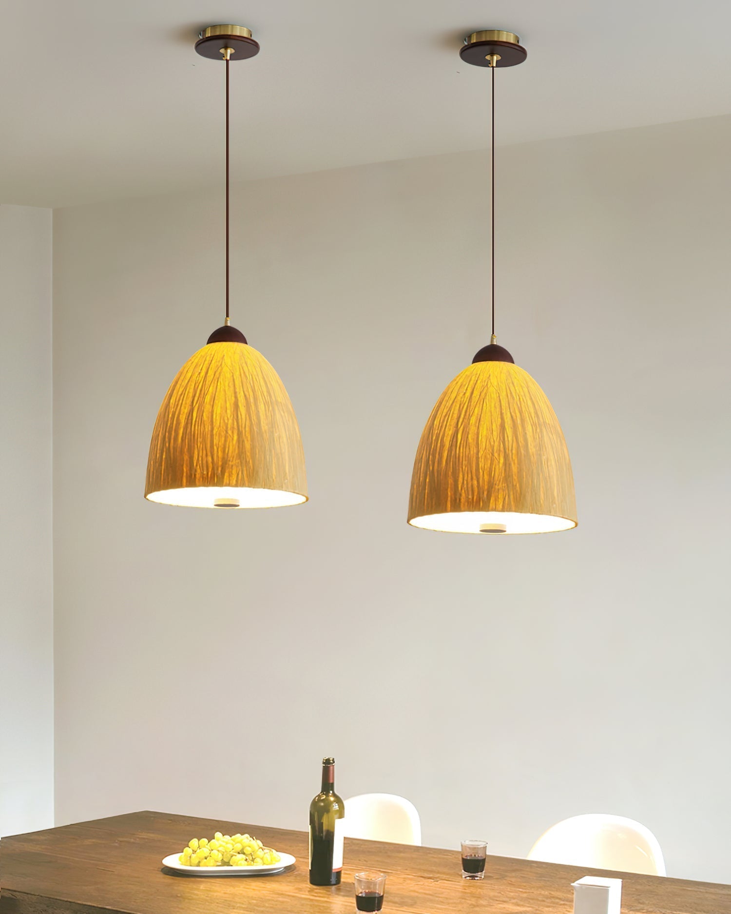 Doria Lampe Suspension Papier de Riz Texturé - Neutralighting