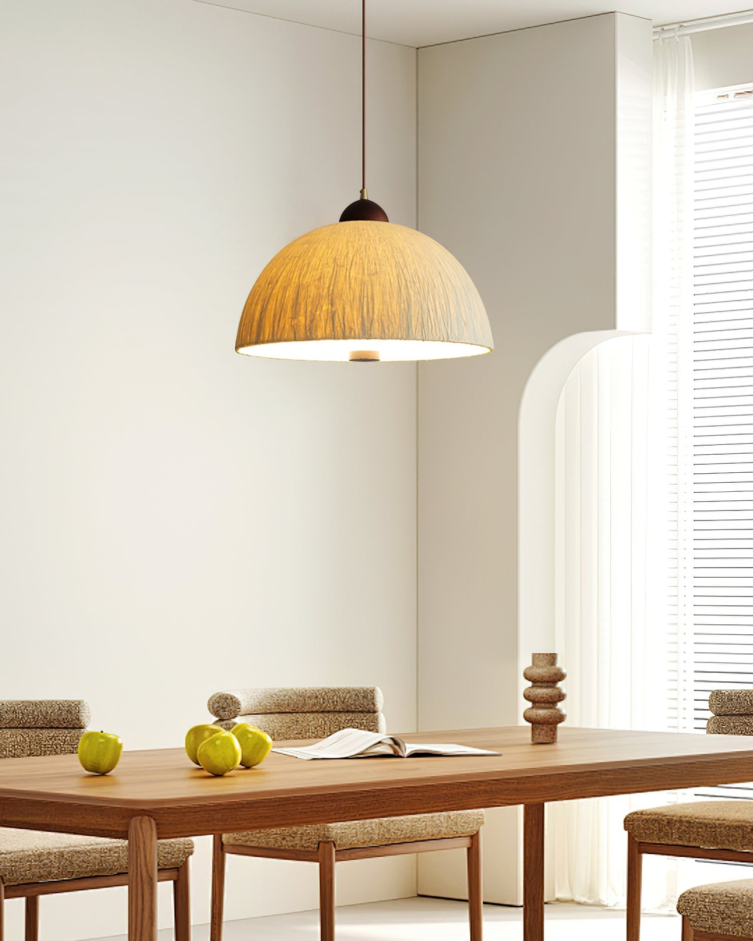 Doria Lampe Suspension Papier de Riz Texturé - Neutralighting