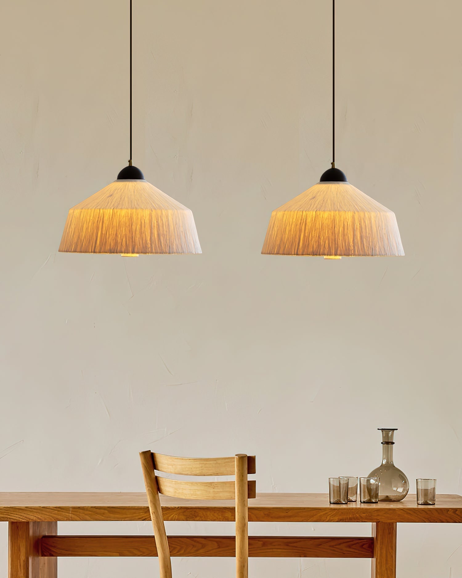 Doria Lampe Suspension Papier de Riz Texturé - Neutralighting