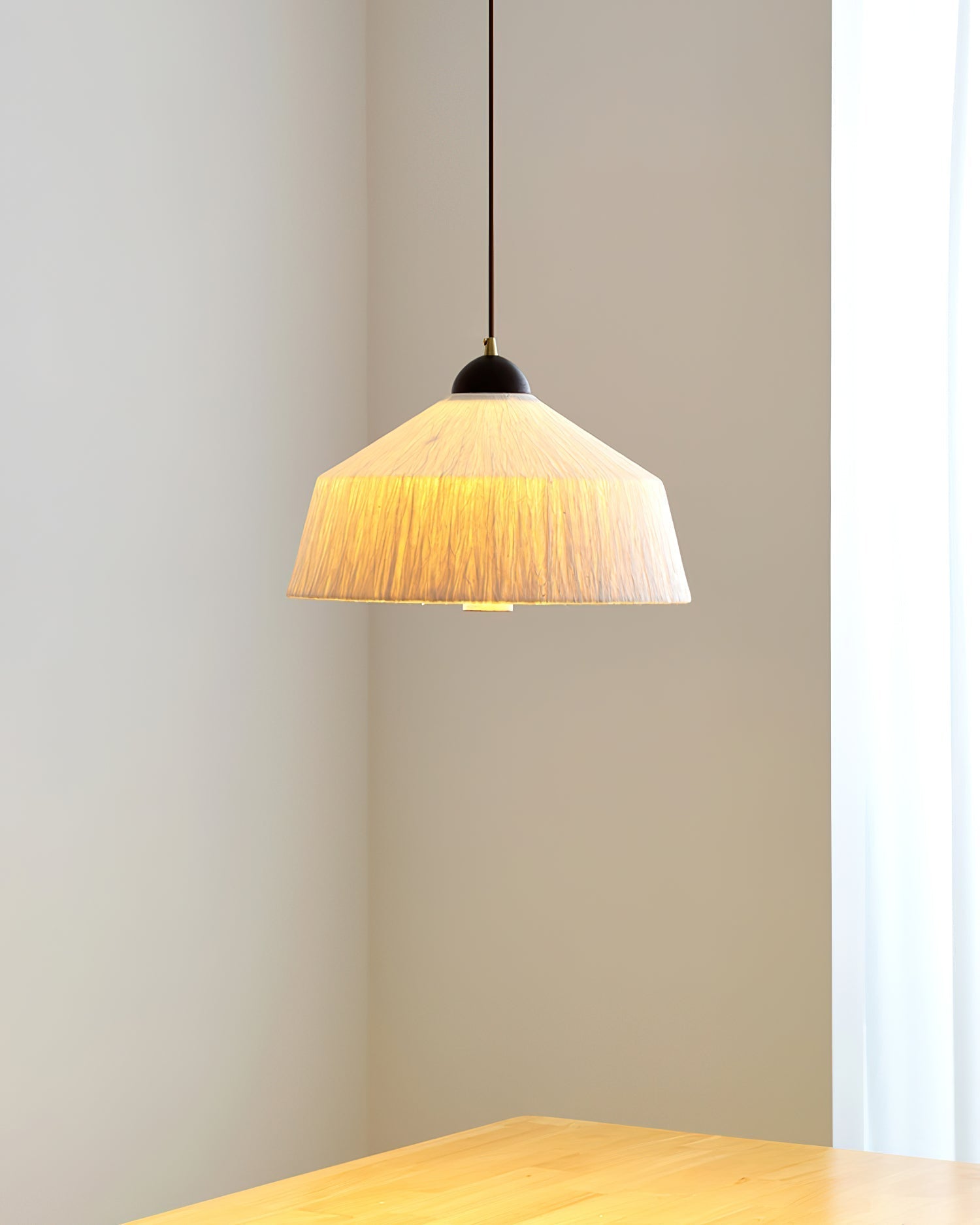 Doria Lampe Suspension Papier de Riz Texturé - Neutralighting